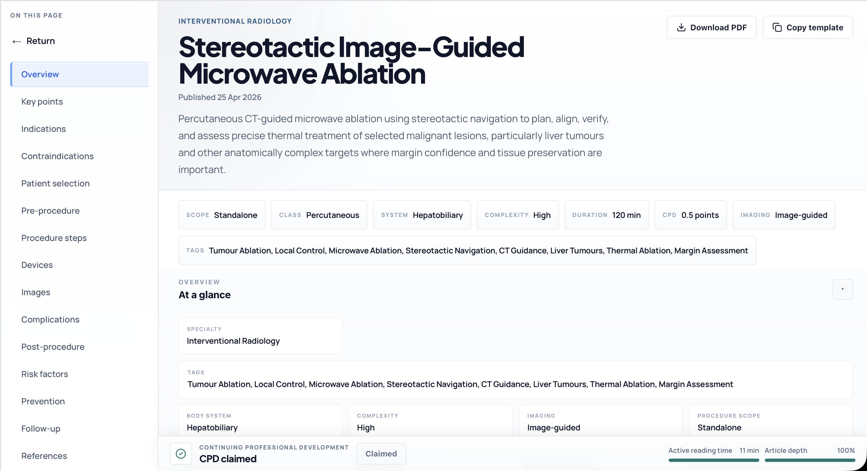 Structured article workspace